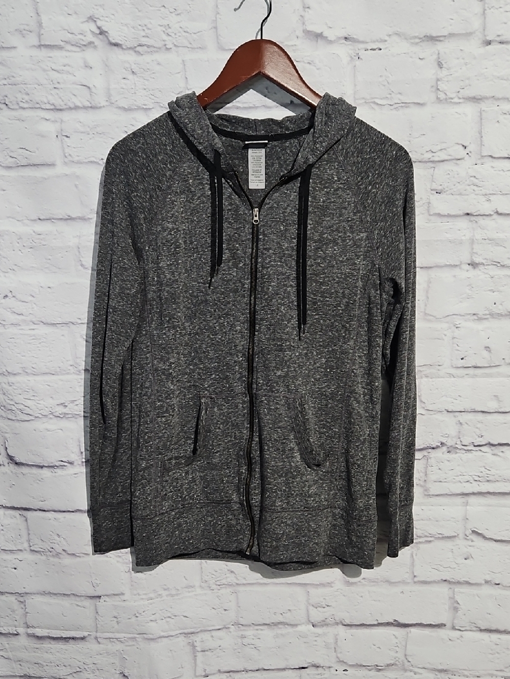 C9 by Champion Heather Gray Full-Zip Hooded Sweatshirt